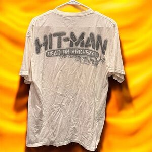 Bonehead outfitters Hit-Man Graphic White T-Shirt XL